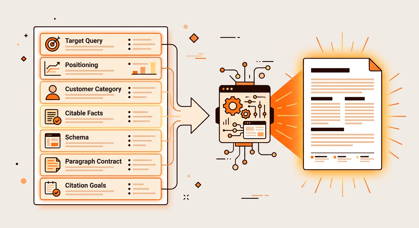 Content Generation for GEO - Briefs That Produce Citable AI-Generated Drafts (Part 1 of 2)
